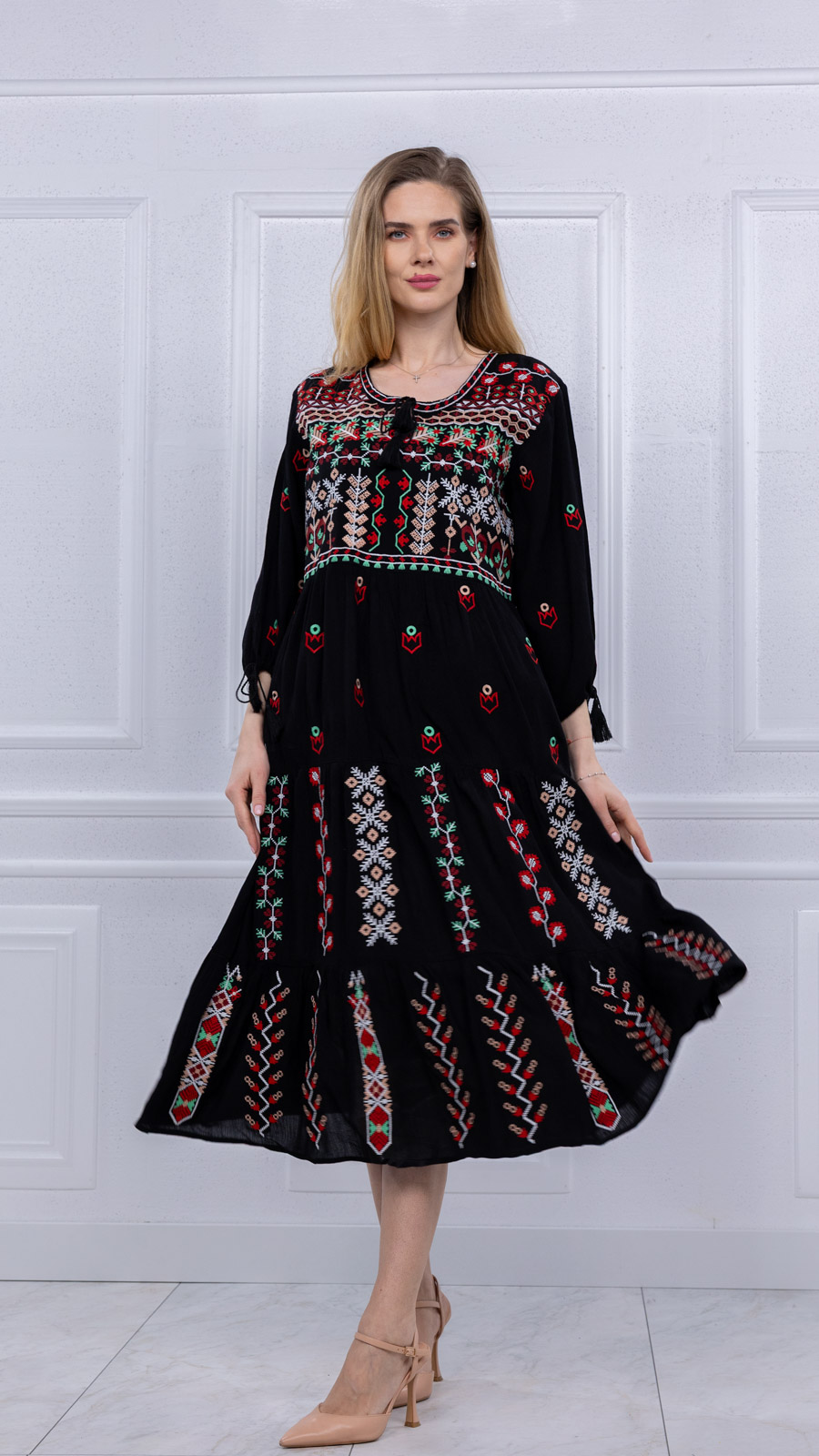 Floare de Dor neagra9 Rochie neagră Floare de Dor - imagine 2