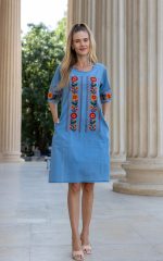 Rochie brodată Hora florilor de primăvară - imagine 4