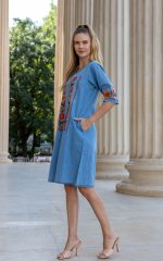 Rochie brodată Hora florilor de primăvară - imagine 3