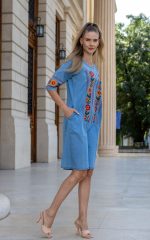 Rochie brodată Hora florilor de primăvară - imagine 2