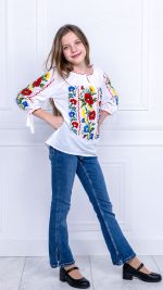 Ie tradițională brodată - Model Viviana - imagine 2
