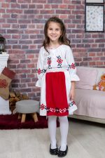 Măriuca- Set pentru fetițe cu motive tradiționale - imagine 3