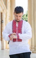 Ia Daniel cu broderie roșie - imagine 3