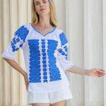 Ia Daniela cu broderie albastră