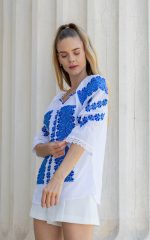 Ia Daniela cu broderie albastră - imagine 2