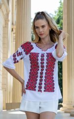 Ia Daniela cu broderie roșie - imagine 3
