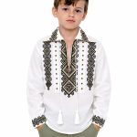 Ia Darius pentru băieți cu broderie bej