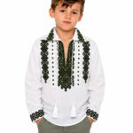 Ia Darius pentru băieți cu broderie verde