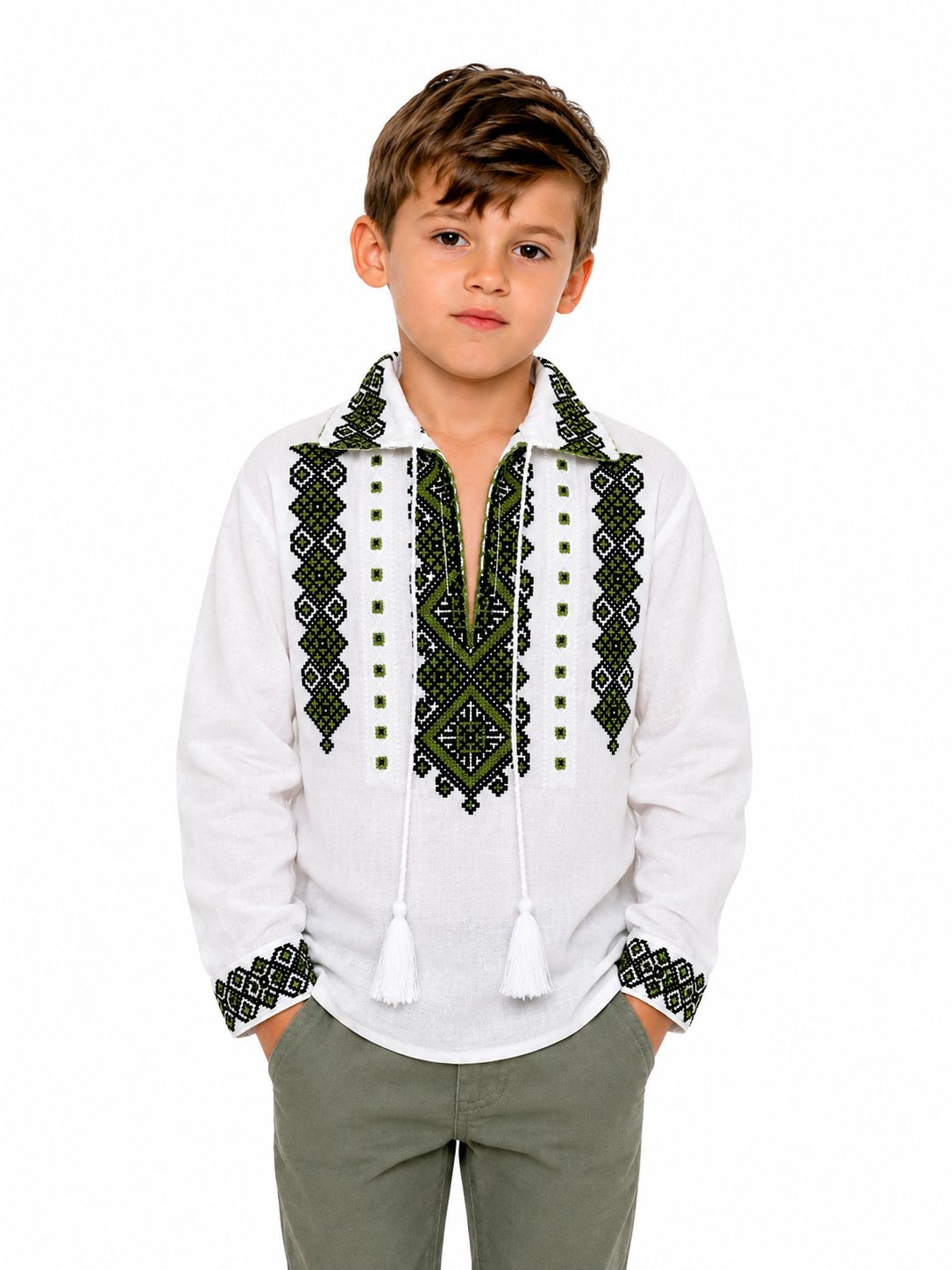 Darius baieti verde Ia Darius pentru băieți cu broderie verde - imagine 1