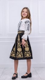 Fustă neagră Amalia pentru fetițe - imagine 2