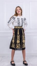 Fustă neagră Amalia pentru fetițe - imagine 4