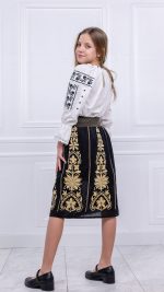 Fustă neagră Amalia pentru fetițe - imagine 5
