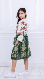 Fustă verde Amalia pentru fetițe - imagine 2