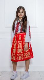 Fustă roșie Amalia pentru fetițe