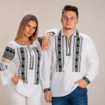Set de cuplu Rafael și Rafaela cu broderie verde