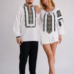 Set de cuplu Daria si Darius cu broderie bej