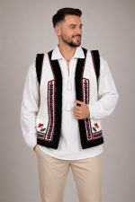 Vestă Victor cu broderie tradițională